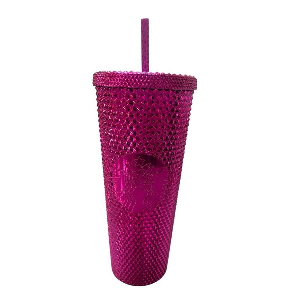 Starbucks Womens Logo 2022 Christmas Bling Studded Tumbler Sangria 24oz NWT